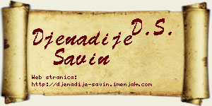 Đenadije Savin vizit kartica